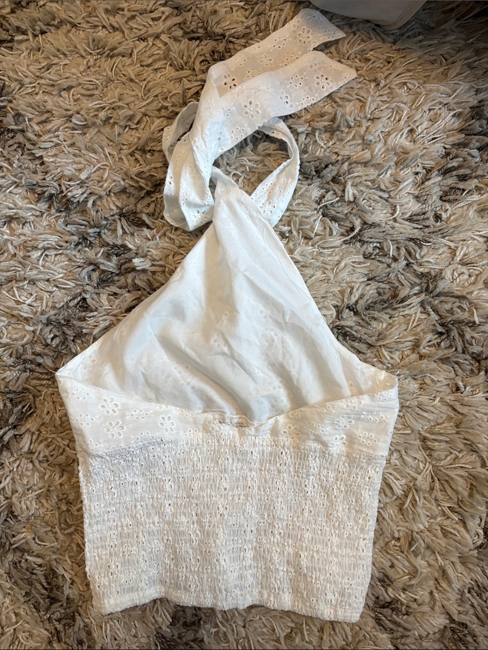 Peppermayo White Eyelet Halter Tank Top - Picture 4 of 4